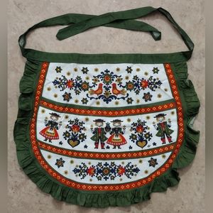 Vintage Kolf Austrian Folk Art Apron